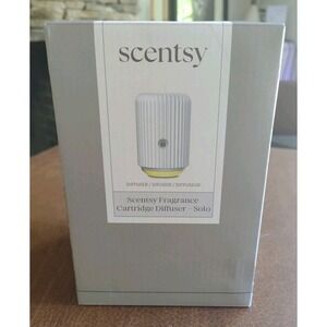Scentsy Solo Fragrance Cartridge Diffuser 40 HRS 2 Cartridges Used Blue Grotto